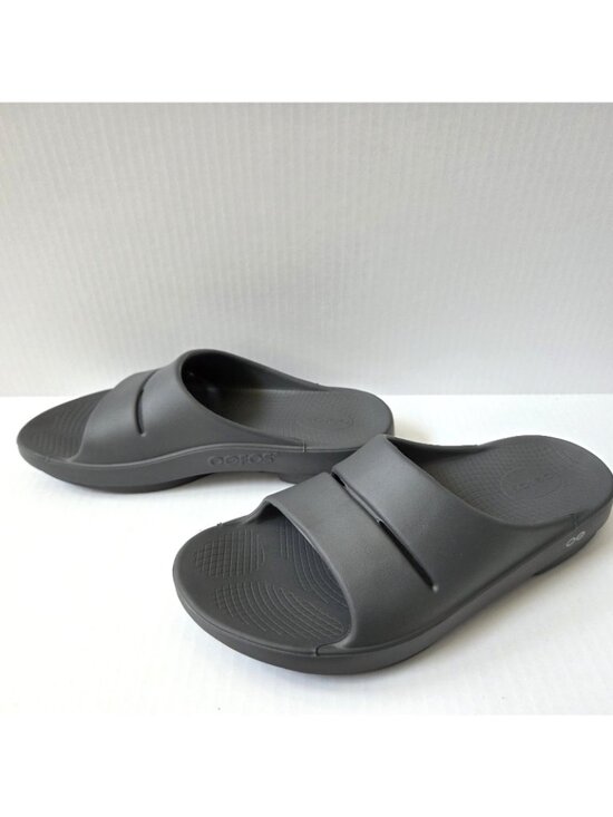 Oofos Ooahh Slide Sandals Mens 11 Gray Recovery Comfort Shoes Womens 13 main image 10